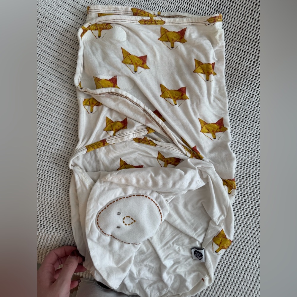 Nested Bean Sleep Sack White and Yellow Pajamas